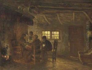 The Family Meal 2 by Bernardus Johannes Blommers