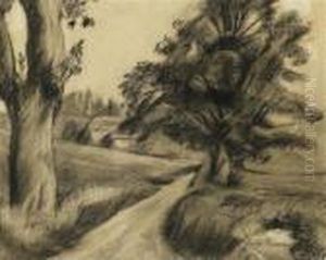 Landscape With Road. by Aime Barraud