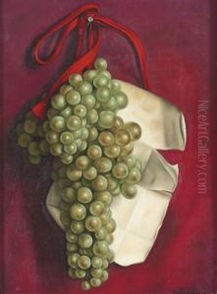 Nature Morte Aux Raisins Et A La Feuille. - view 1