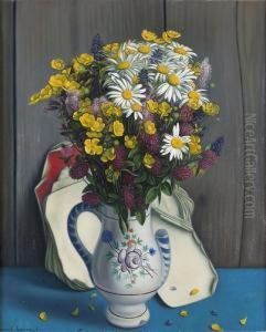 Nature Morte Aux Fleurs De Champs.