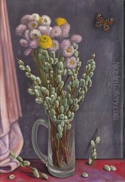 Nature Morte Avec Chatons Dans Un Verre. - view 1