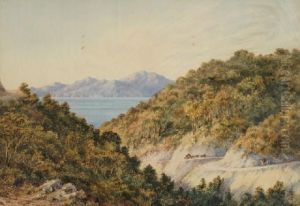 Stage Coach On A Winding Track by Charles Decimus Barraud