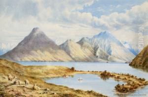 Lake Wakatipu, Queenstown by Charles Decimus Barraud