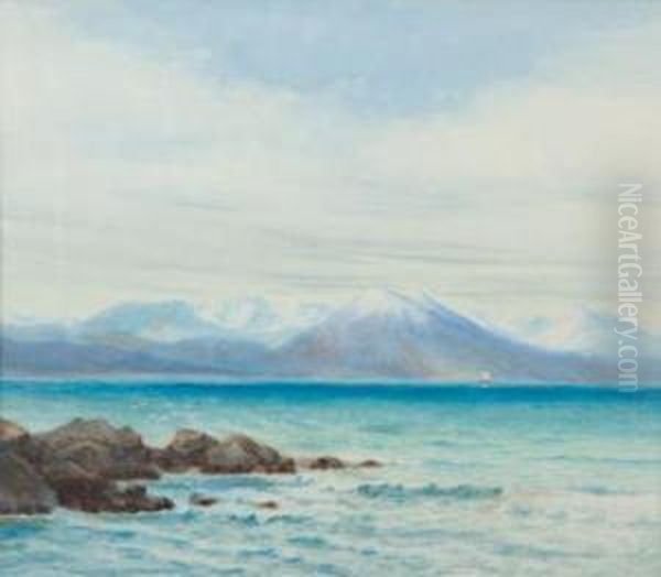 Seascape With Mountains - view 1
