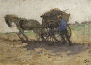 Shellfisher going home - a study by Bernardus Johannes Blommers