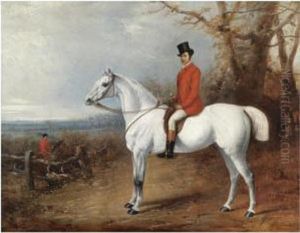 A Gentleman On A Grey Hunter By A Copse