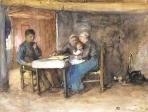 After the meal by Bernardus Johannes Blommers