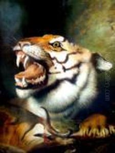 Tiger With It's Kill by Henry Barraud