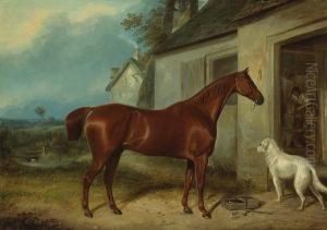 Outside The Blacksmiths Shop by William Barraud