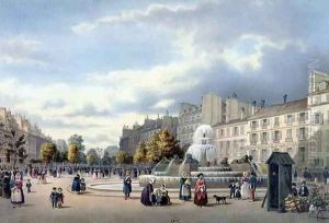 The Fountain of the Boulevard St. Martin, from 'Vue de Paris', c.1840