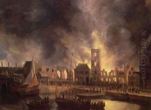 The Great Fire in the Old Town Hall, Amsterdam 1652