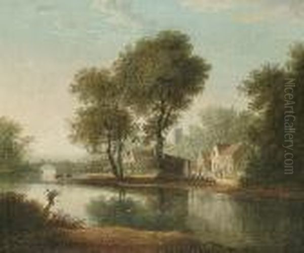 Landscape With Figures Beside A River; Landscape With A Figure On A Country Path - view 1
