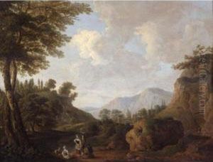 Figures Resting By A River Figures Resting By A River