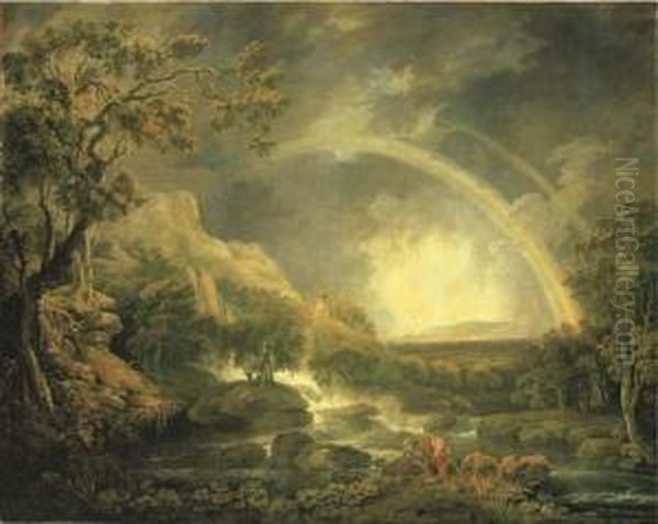An Extensive Wooded River Landscape - view 1