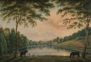 A View Of Lord Hamilton's Landscape Garden At Painshill by George Cuitt