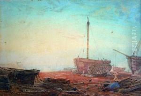 Fishing Boats On The Seashore - view 1