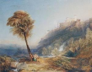 A Young Couple In An Italianate Landscape