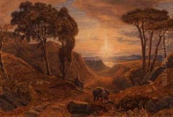 Travellers In An Arcadian Landscape - view 1