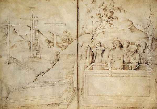 Lamentation (from the sketchook, folios 57b-58a) - view 1