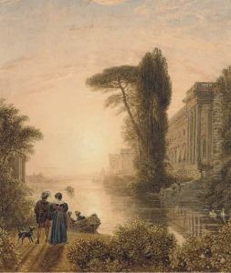Classical Figures In An Arcadian Landscape by George Jnr Barrett