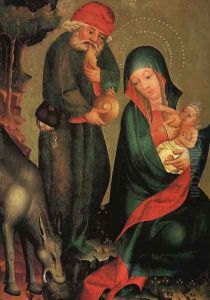 The Rest on the Flight Into Egypt, panel from Grabow Altarpiece 1383 by (Master of Minden) Bertram