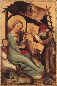 Nativity, panel from Grabow Altarpiece 1383 by (Master of Minden) Bertram