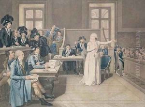Marie Antoinette of Austria (1755-93) Judged by the Revolutionary Tribunal Court, 16th October 1793, 1794 (1) by Pierre Bouillon