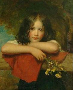 Portrait of a young girl leaning on a stone ledge