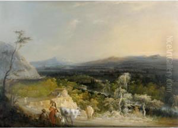 Paisaje Con Campesinos Y Ganado (figures And Cows In A Landscape) - view 1