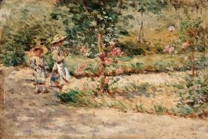Bimbi In Giardino by Enrico Pistilli