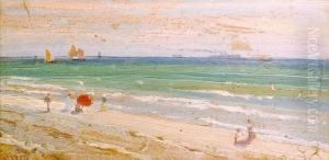 Strand Ved Grenen, Skagen by Carl Wilhelm Barth
