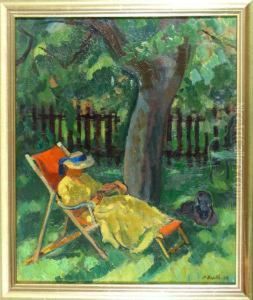 Frau In Liegestuhl Frau In Liegestuhl