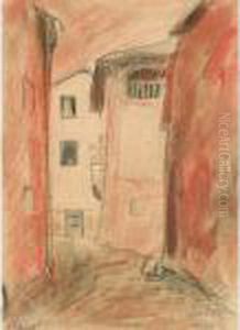 Blick In Eine Hausergasse by Paul Basilius Barth