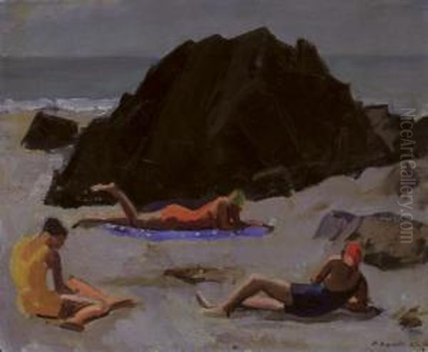 Felsen Mit Figuren Am Strand - view 1