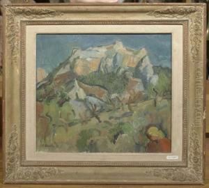 Landschaft Mit Gebirge. 1937. by Paul Basilius Barth