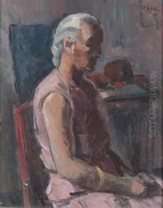 Portrat Einer Alten Frau. by Paul Basilius Barth