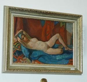 Liegender Akt. by Paul Basilius Barth