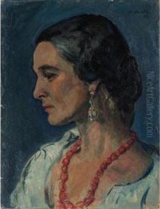 Damenbildnis Painting Of A Woman Damenbildnis Painting Of A Woman