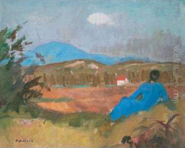 Liegende Frau In Landschaft - view 1