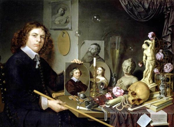 Self-Portrait with Vanitas Symbols 1651 by David Bailly