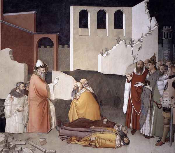 Pope St Sylvester's Miracle (detail) 1340 - view 1