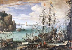 View of a Port c. 1607 by Paul Bril