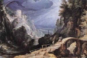 Mountain Scene c. 1599 by Paul Bril