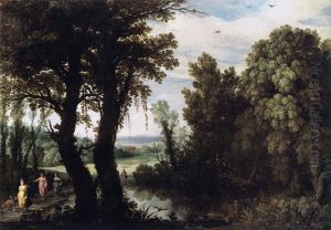Diana and Her nymphs at the Hunt by Paul Bril
