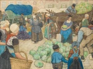 Cabbage Market by Charles William Bartlett