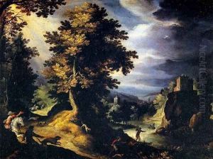 Landscape with Stag Hunt