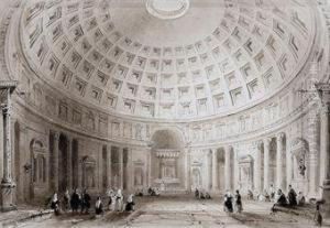 The Interior Of St. Peter's, Rome by William Henry Bartlett