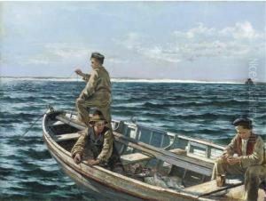 Fishing Off The Coast Of Ireland by William Henry Bartlett