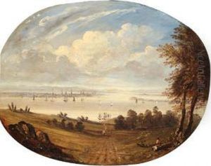 A View Of New York by William Henry Bartlett