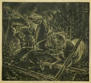 Ucieczka Przed Burza, 1933 R. by Edmund Bartlomiejczyk